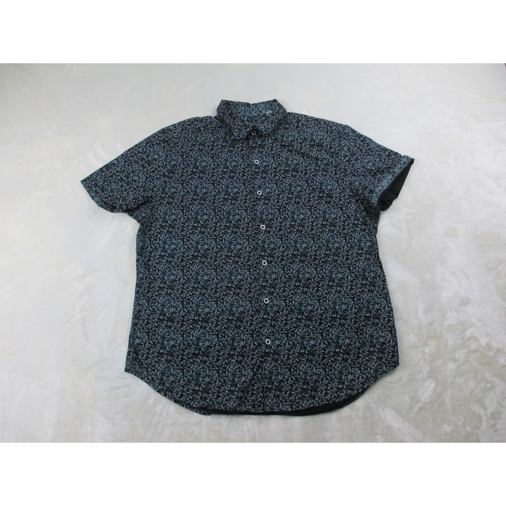 Robert Graham Shirt Mens Extra Large Black Classic Fit Button Up Casual*